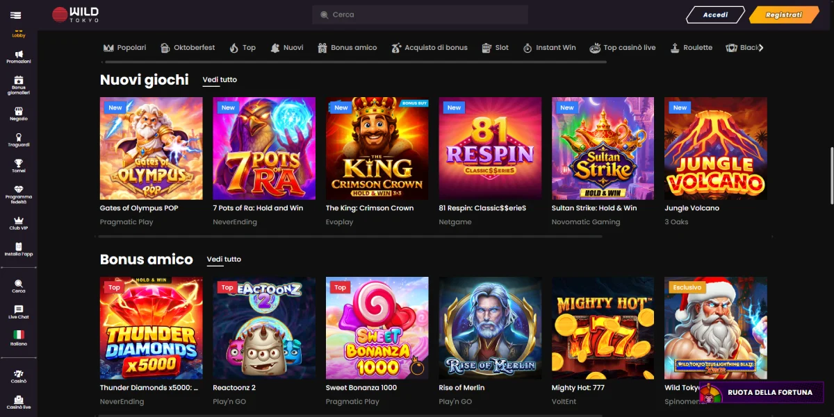 Giochi di Wild Tokyo Casino